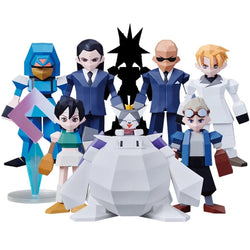 Final Fantasy VII - Cid Highwind, Cait Sith & Fat Moogle, Rude, Rufus Shinra, Shinra Soldier, Tseng, and Yuffie Kisarago Figure Square-Enix Polygon Vol. 2 Display Tray of 8