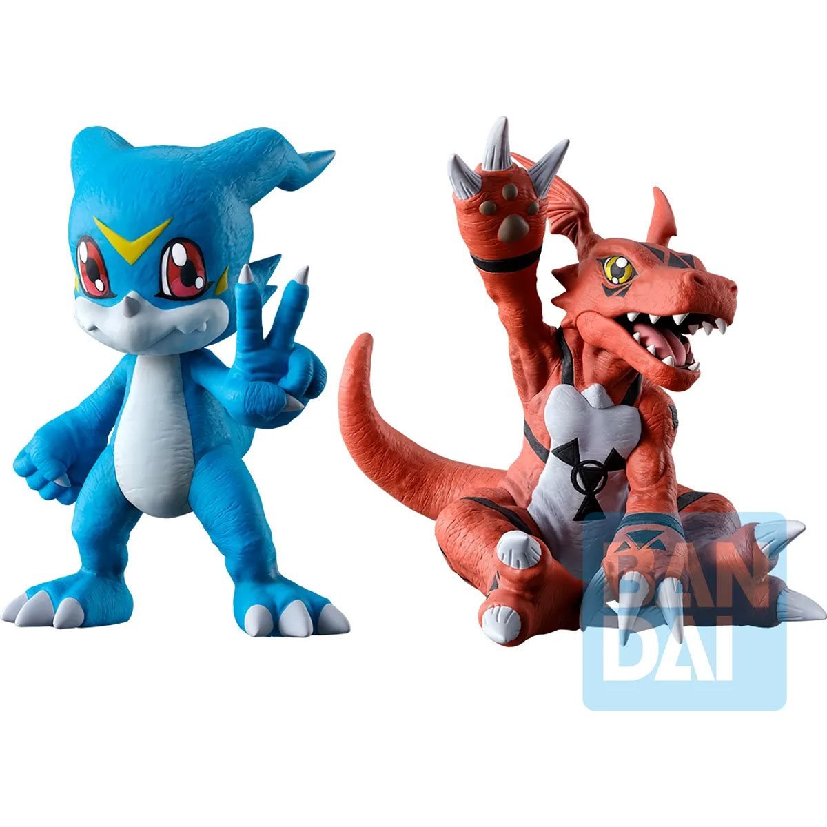 Digimon - Veemon and Guilmon Figure Ichibansho Adventure