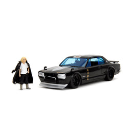 Tokyo Revengers - Manjiro Sano Scale 1/24th Figure Jada Toys 1971 Nissan Skyline GT-R Die-Cast Metal Vehicle with Mikey