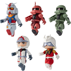 Mobile Suit Gundam - Gundam, Char's Zaku II, Zaku II, Amuro Ray, and Char Aznable! Figure Bandai Shokugan Bit Lot Mini - Case of 10