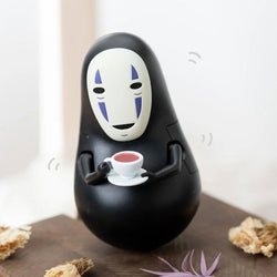 Spirited Away - No-Face Figure Ensky with Teacup Roly Poly Tilting