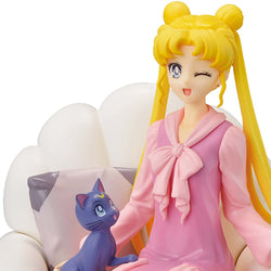 Sailor Moon Cosmos The Movie - Usagi and Luna Figure Ichibansho Antique Style