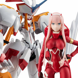Darling in the Franxx - Zero Two and Strelizia Action Figure Bandai Tamashii Nations (5th Anniversary Set) S.H.Figuarts x Robot Spirits