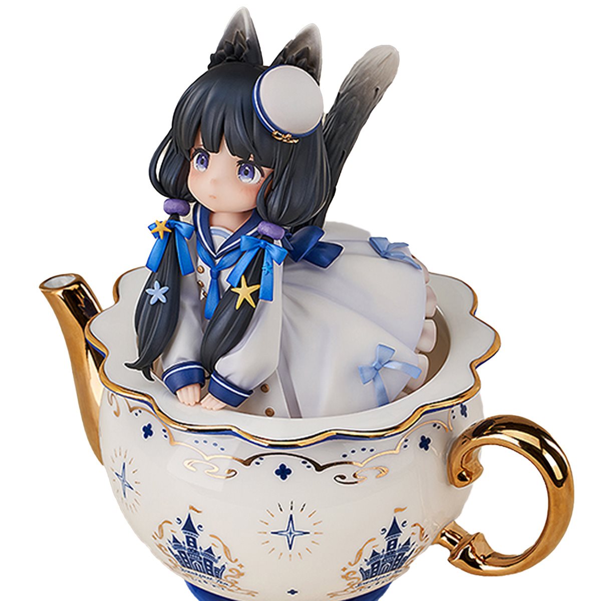 Cow Cat Figure Ribose (Vol. 3 and Tea Pot) Decorated Life Collection