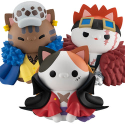 One Piece - Monkey D. Luffy, Trafalgar Law, Eustass Kid Figure MegaHouse Nyanto! (The Big Series Mini-3-Pack with Gift)