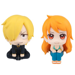 One Piece - Sanji and Nami Figure MegaHouse with Cloche and Orange Lookup Series Set of 2